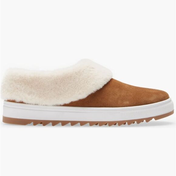 New Blondo Suri Waterproof Slip-On Sneaker brown fur slide suede waterproof 6 - Picture 2 of 7